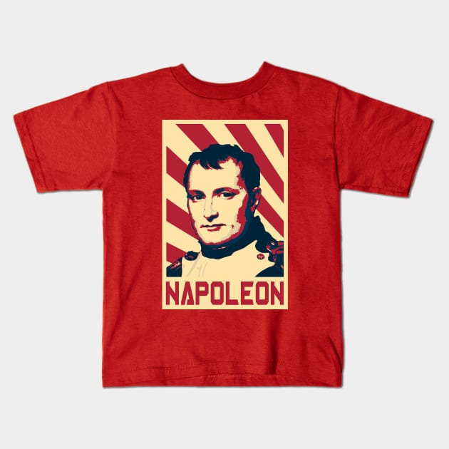 Napoleon Retro Propaganda Kids T-Shirt by Nerd_art